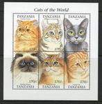 Tanzania- 1999- Vel = motief Katten, Postzegels en Munten, Postzegels | Afrika, Ophalen of Verzenden, Tanzania, Postfris