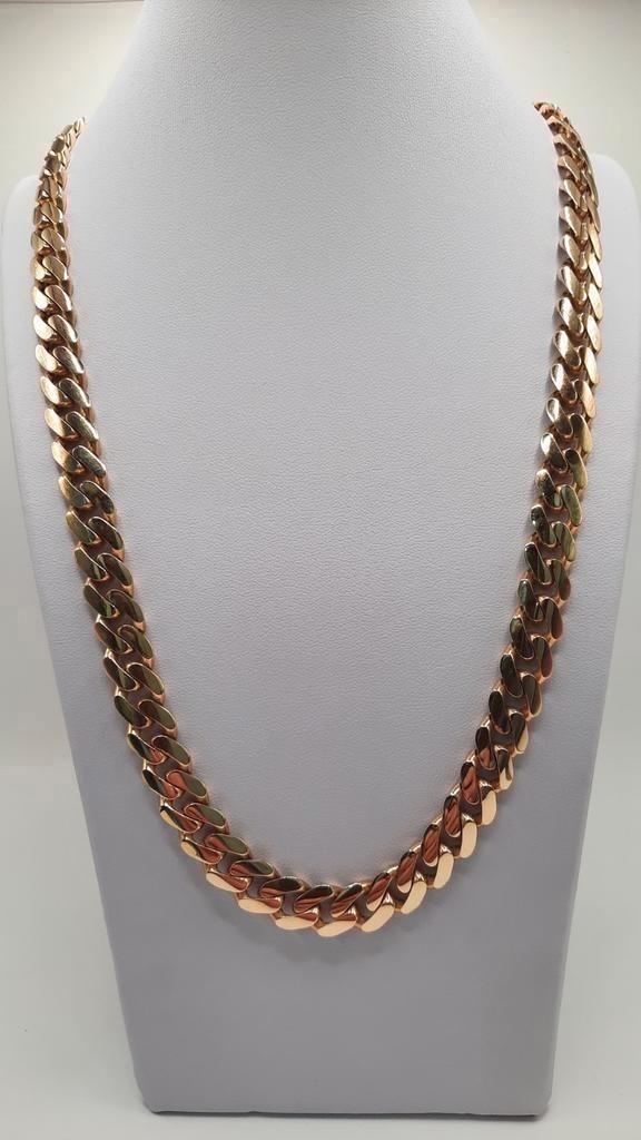 gouden coban link ketting 14kt, Sieraden, Tassen en Uiterlijk, Kettingen, Nieuw, Goud, Goud, Ophalen of Verzenden