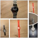 Dames horloge d&g en swatch horloge rubber, Ophalen of Verzenden, Zo goed als nieuw, Staal, Overige merken