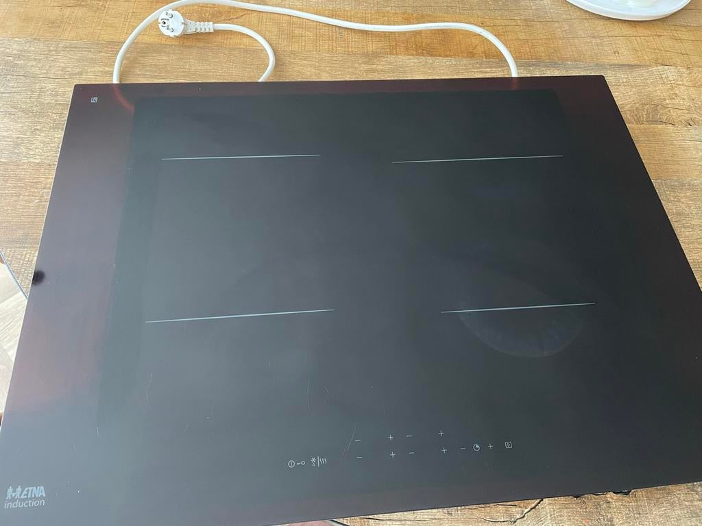 Etna Inductie Kookplaat - KIS670ZT, Witgoed en Apparatuur, Kookplaten, Gebruikt, Inbouw, Inductie, 4 kookzones, Ophalen