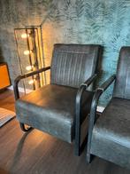 2 zgan lederen fauteuils, Huis en Inrichting, Fauteuils, Ophalen of Verzenden, Zo goed als nieuw, 75 tot 100 cm, 50 tot 75 cm