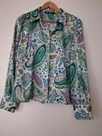 ZARA paisley satijn-pol.blouse maat l-xl 10,- excl verz.ktn, Kleding | Dames, Blouses en Tunieken, Ophalen of Verzenden, Zo goed als nieuw