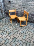 2 Houten Kinderstoeltjes - Kunnen nog een ronde mee!, Ophalen, Gebruikt, Stoel(en)