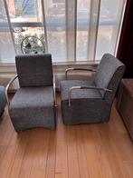 2x grijs gemailleerde fateuil Trendhopper, Ophalen, Gebruikt, Minder dan 75 cm, Metaal