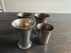 Set van 4 Kamphuis tinnen bekers, Antiek en Kunst, Ophalen of Verzenden