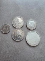 Zilveren tientje zilveren rijksdaalders 3 x en zilveren guld, Ophalen of Verzenden, Koningin Juliana