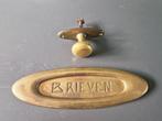Brievenbus + knop (vintage), Ophalen of Verzenden, Gebruikt, Overige materialen, Brievenbusklep