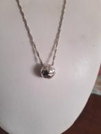 14 karaat witgouden ketting en kettinghanger met diamanten, Verzenden, Nieuw, Wit, Goud