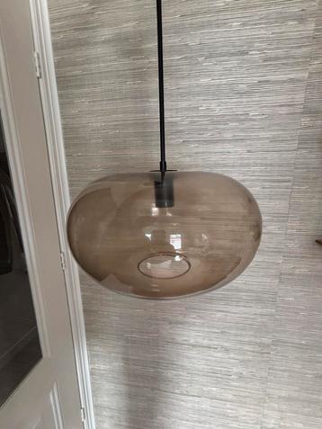 Glazen Hanglamp Odin Lichtbruin 40cm