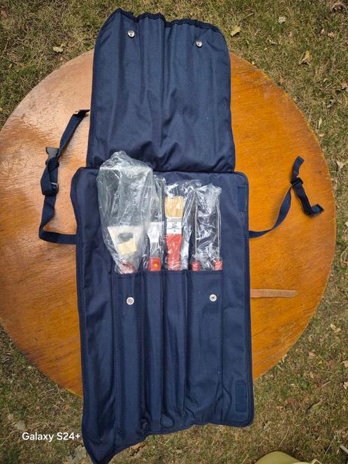 Voor de BBQ nieuw!: kwast, tang, vork, platte schep in etui, Tuin en Terras, Barbecue-accessoires, Nieuw, Ophalen
