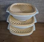 Tupperware Servalier/zonnekommen met sterdeksel NIEUW, Ophalen of Verzenden, Nieuw, Crème, Bak of Kom