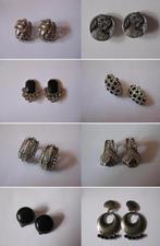 Diverse zilverkleurige oorbellen / vintage oorclips, Ophalen, Overige materialen, Gebruikt, Zilver