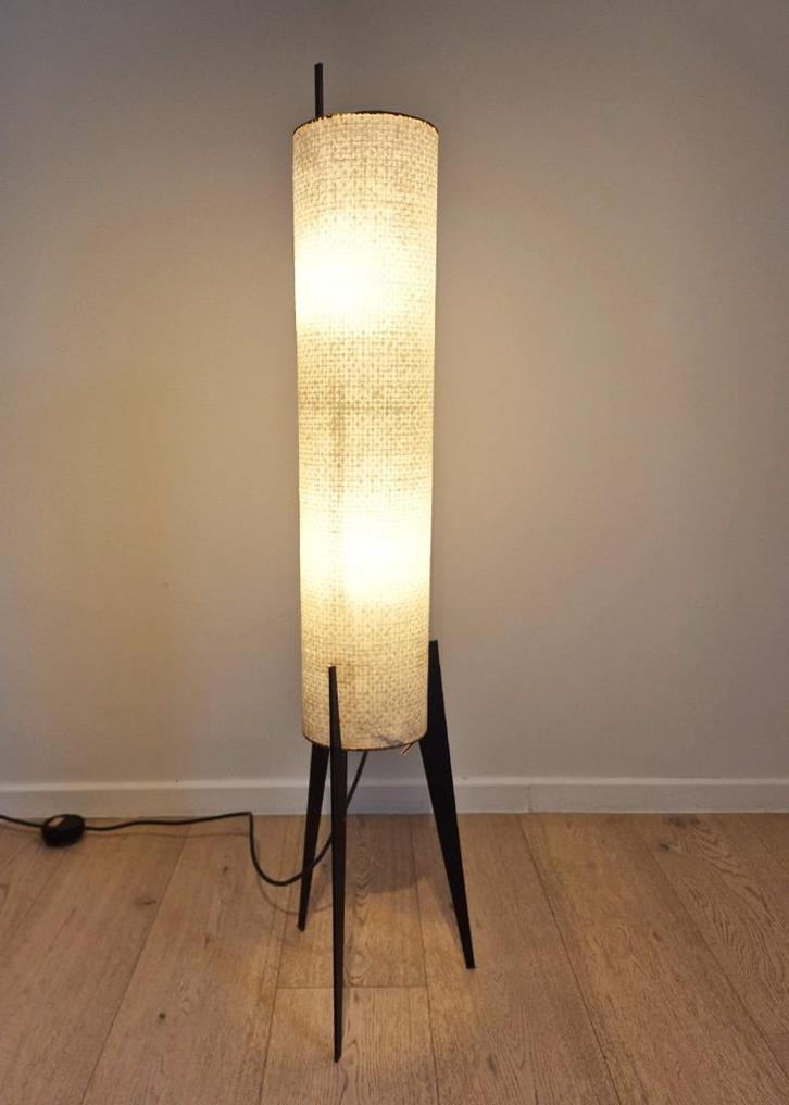 Vintage Raket Vloerlamp, Huis en Inrichting, Lampen | Vloerlampen, 150 tot 200 cm, Kunststof, Metaal, Ophalen