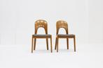 Vintage Deense eetkamerstoelen door Niels Koefoed, Huis en Inrichting, Stoelen, Ophalen, Hout, Twee, Blauw