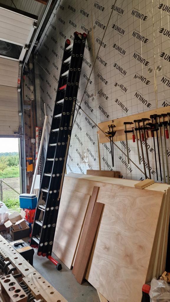 Altrex Pro 3x14 zr3099, Doe-het-zelf en Verbouw, Ladders en Trappen, Zo goed als nieuw, Ladder, 4 meter of meer, Opvouwbaar of Inschuifbaar