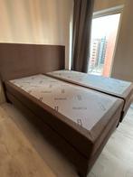Goede boxspring 180x200 - zo goed als nieuw!, Bruin, Tweepersoons, Ophalen of Verzenden, Zo goed als nieuw