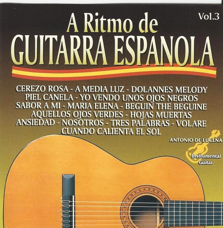A ritmo de Guitarra Española-Vol.3 -Antonio de Lucena = 1,99, Cd's en Dvd's, Cd's | Overige Cd's, Zo goed als nieuw, Ophalen of Verzenden