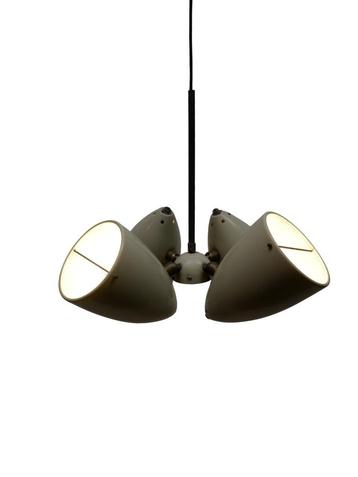 10x Industriële Hanglamp 4-spots, jaren 50 beschikbaar voor biedingen