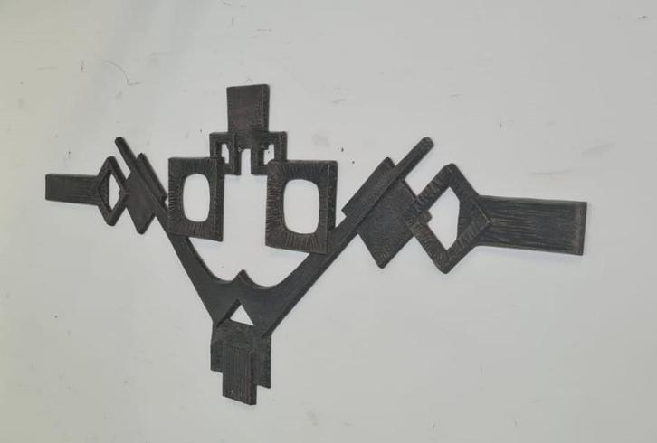 Brutalist wandsculptuur, Huis en Inrichting, Woonaccessoires | Wanddecoraties, Gebruikt, Ophalen