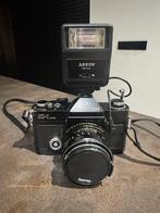 Topcon IC-1 Auto Spiegelreflexcamera met Flitser, Ophalen of Verzenden, Gebruikt, Spiegelreflex