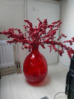 Grote rode vaas - glas - 50 cm., Ophalen, Gebruikt, 50 tot 75 cm, Glas