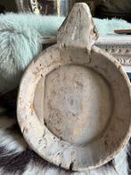 Houten schaal, Huis en Inrichting, Woonaccessoires | Dienbladen, Ophalen of Verzenden, Zo goed als nieuw, Rond, Hout
