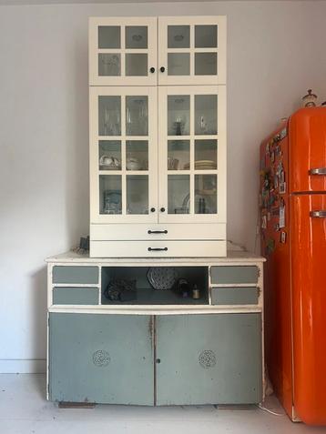 Dressoir wit /groen vintage (servieskast is verkocht)