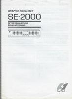 HANDLEIDING (PDF) DUITS-Anleitung= Sansui Equalizer- SE-2000, Verzenden, Zo goed als nieuw, Multi-effect