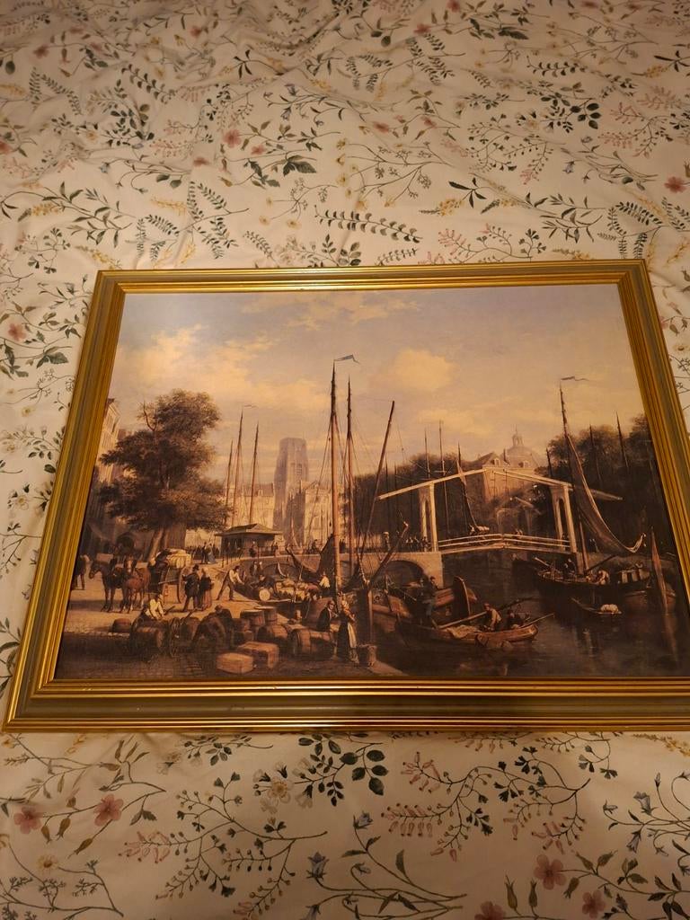 Schilderij met havengezicht, Ophalen
