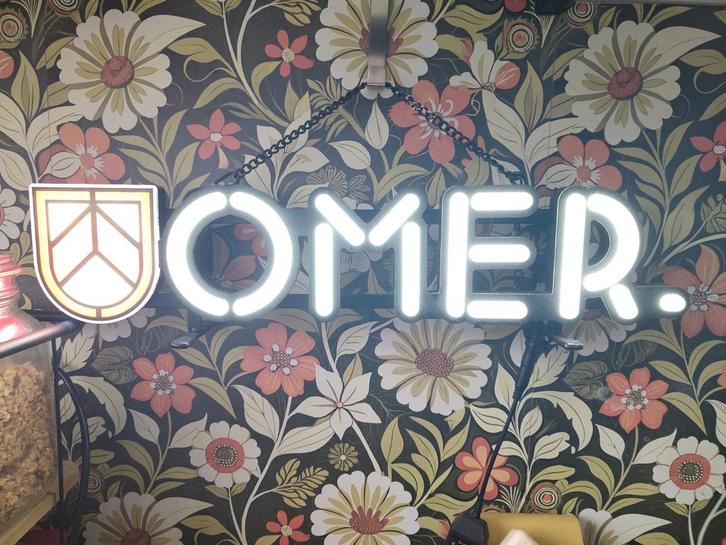 Omer café lamp, dimbaar, Huis en Inrichting, Lampen | Wandlampen, Zo goed als nieuw, Kunststof, Ophalen