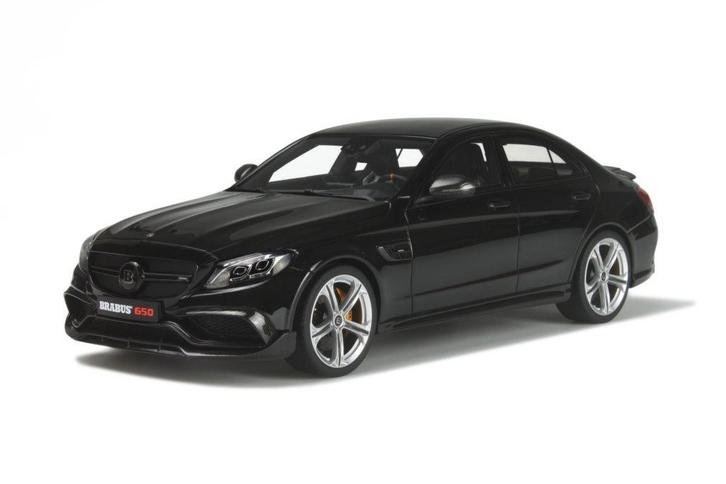 GT Spirit Mercedes-Benz W204 C63 AMG Brabus 650 Black Metall, Hobby en Vrije tijd, Modelauto's | 1:18, Zo goed als nieuw, Auto
