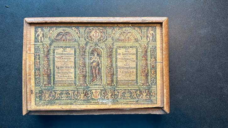 Oude Anker Steine Doos - Bouwstenen, Antiek en Kunst, Antiek | Speelgoed, Ophalen of Verzenden