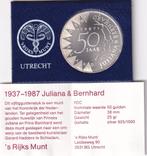 50 Gulden 1987 FDC met boekje, Postzegels en Munten, Munten | Nederland, Verzenden, Koningin Beatrix, 50 gulden, Zilver