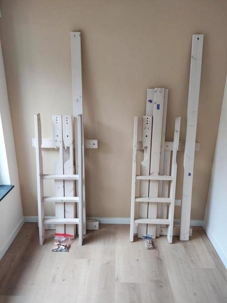 Lifetime Halfhoogslaper ombouw met schuine trap, Huis en Inrichting, Slaapkamer | Stapelbedden en Hoogslapers, Gebruikt, Hoogslaper