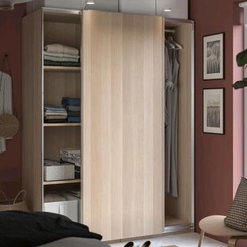 Ikea Pax kledingkast met schuifdeuren eikeneffect - afbeelding 2