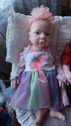 Mooie Platina Siliconen  Reborn Baby Pop Angel, Verzamelen, Poppen, Ophalen of Verzenden, Zo goed als nieuw, Babypop, Levensecht of Reborn