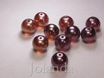 0217 Rood Koper Kleurige Glazen Kralen (8 mm), Verzenden, Nieuw, Kraal