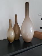 3 delige vazen set glas, Huis en Inrichting, Woonaccessoires | Vazen, Ophalen, Overige kleuren, 50 tot 75 cm, Glas