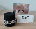 Dolce&Gabbana | D&G | Zwart Horloge met Strass Letters, Overige merken, Staal, Ophalen of Verzenden, Met strass