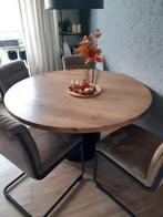 mooie stoere ronde eettafel, Huis en Inrichting, Gebruikt, Rond, Ophalen of Verzenden, 100 tot 150 cm