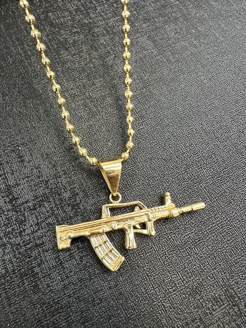Prachtige 14k gouden balketting met hanger, Sieraden, Tassen en Uiterlijk, Kettingen, Zo goed als nieuw, Goud, Met hanger, Ophalen of Verzenden
