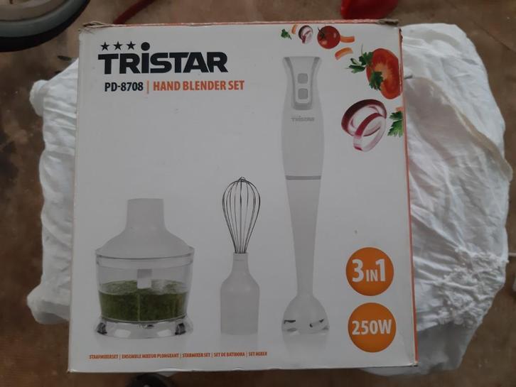 Tristar staafmixerset, hand blender PD 8708, Witgoed en Apparatuur, Keukenmixers, Zo goed als nieuw, Minder dan 1 liter, 3 snelheden of meer