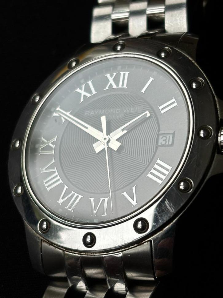 Mooi horloge Raymond Weil heren Tango stalen band, Sieraden, Tassen en Uiterlijk, Horloges | Heren, Gebruikt, Polshorloge, Overige merken