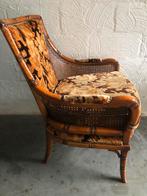 Vintage antieke bamboe fauteuil zeteltje giorgetti, Ophalen, Gebruikt