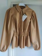 NIEUW!! Fifth House pu leren blouse/ jasje VAN 140 VOOR 16!, Kleding | Dames, Blouses en Tunieken, Beige, Nieuw, Ophalen of Verzenden