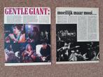 Knipsels Cuttings Gentle Giant Muziek Expres Nov 1975, Verzamelen, Tijdschriften, Kranten en Knipsels, Ophalen of Verzenden, 1960 tot 1980