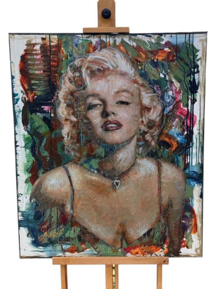 Peter Donkersloot “ Marilyn Monroe “ ingeschilderde glicée, Antiek en Kunst, Kunst | Schilderijen | Klassiek, Ophalen