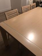 Eet tafel met 6 stoelen, 50 tot 100 cm, 150 tot 200 cm, Rechthoekig, Zo goed als nieuw