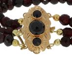 Granaten antieke armband groot 14k gouden slot dames, Sieraden, Tassen en Uiterlijk, Antieke sieraden, Ophalen of Verzenden, Goud