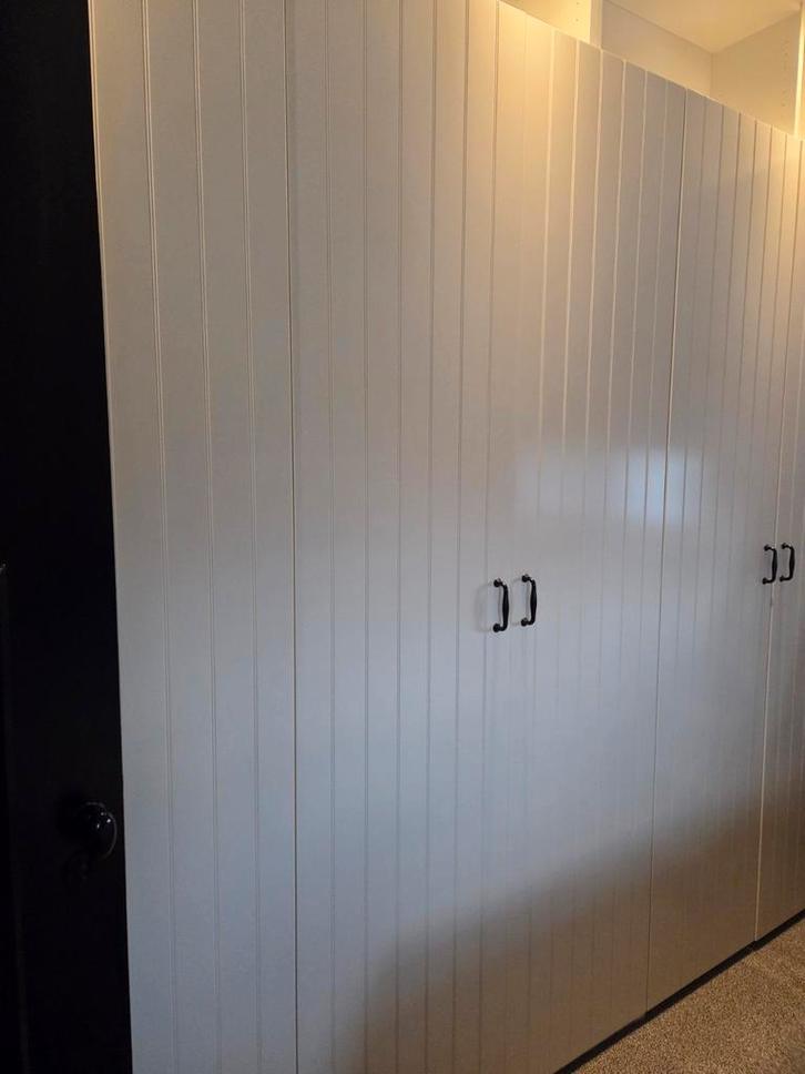 6 Ikea Pax deuren crème Risdal 50 x 229 voor kast van 236 cm, Huis en Inrichting, Kasten | Kledingkasten, Gebruikt, 200 cm of meer